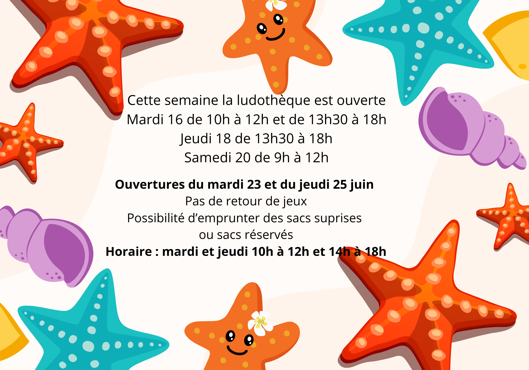 Bonne nouvelle ! Dès aujourd’hui, tous les jouets, puzzles et jeux empruntés pourront être gardés jusqu’à la fin de l’été. Profitez-en à fond !
